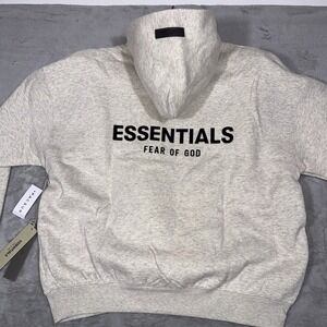 Essentials Fear Of God Hoodie Light Oatmeal Unisex Medium Oversized Classic